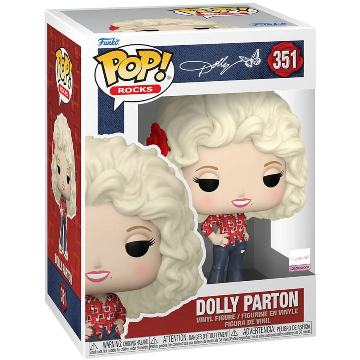 Funko Pop Rocks Dolly Parton 77 Tour Collectable Vinyl Figure Front
