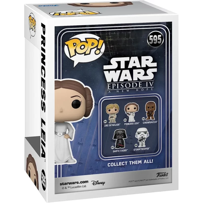Funko Pop Star Wars Episode IV A New Hope Princess Leia Collectable Vinyl Figure Back