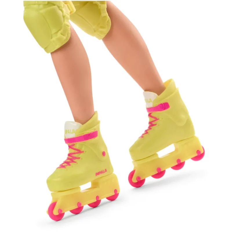 Barbie The Movie Collectible Ken Doll Wearing Retro-Inspired Inline Skate Outfit Skates