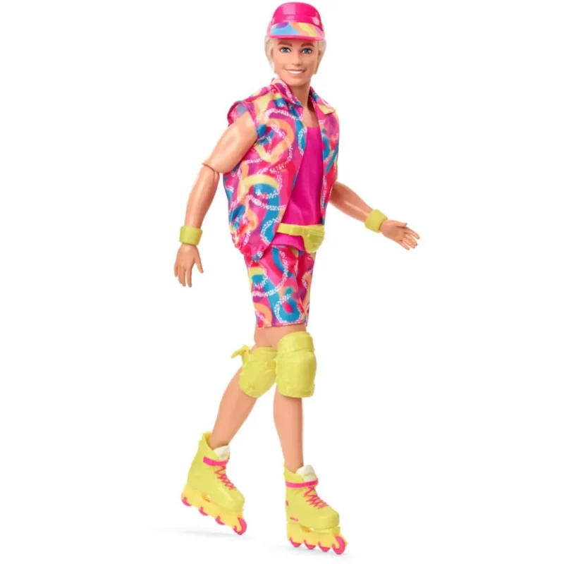 Barbie The Movie Collectible Ken Doll Wearing Retro-Inspired Inline Skate Outfit Skating