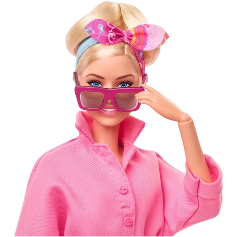 Barbie The Movie Doll Margot Robbie As Barbie Collectible Doll Wearing Pink Power Jumpsuit Glasses