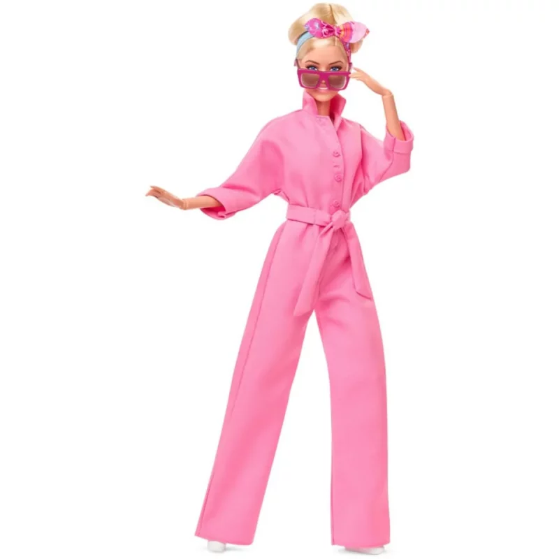Barbie The Movie Doll Margot Robbie As Barbie Collectible Doll Wearing Pink Power Jumpsuit Pose