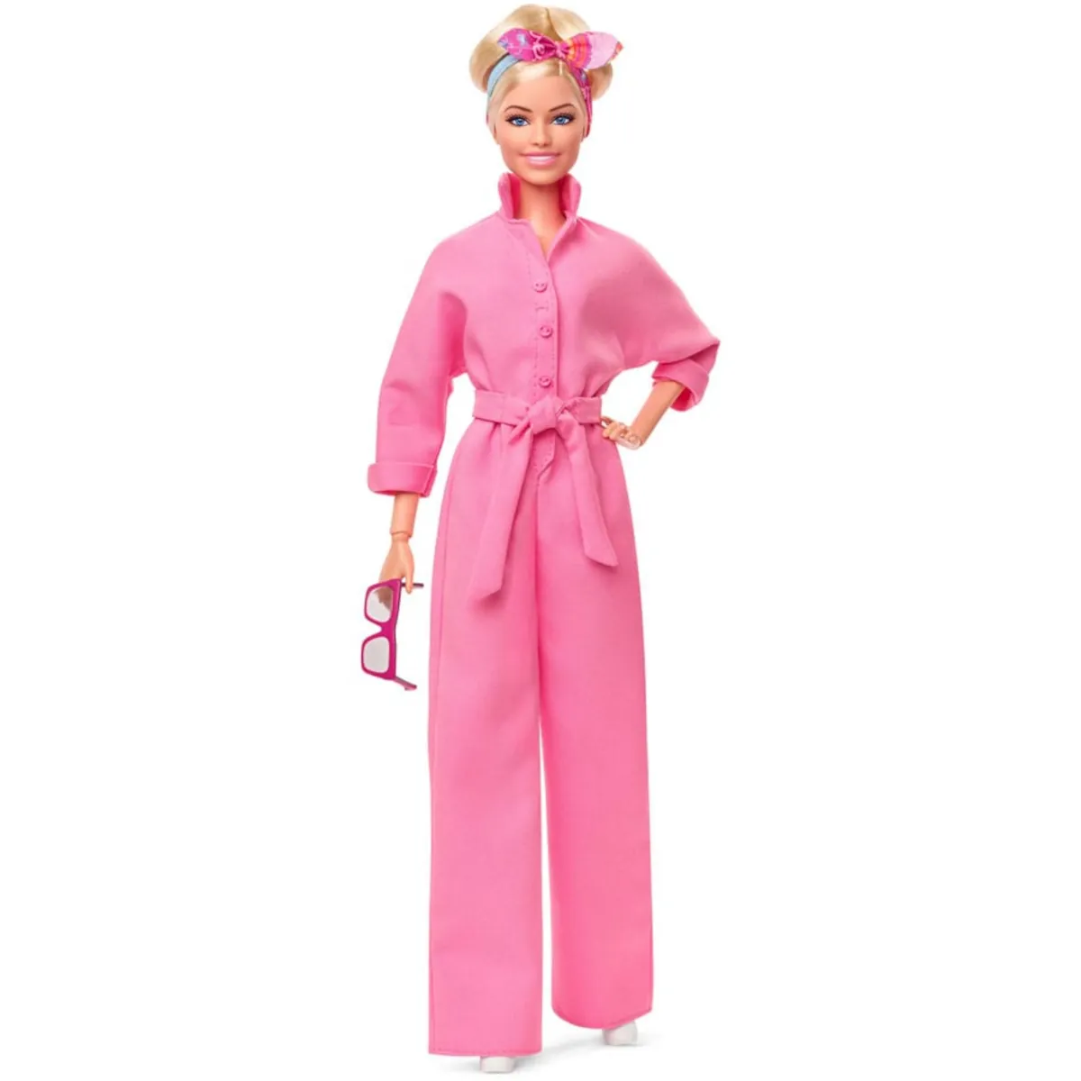 Barbie The Movie Doll Margot Robbie As Barbie Collectible Doll Wearing Pink Power Jumpsuit