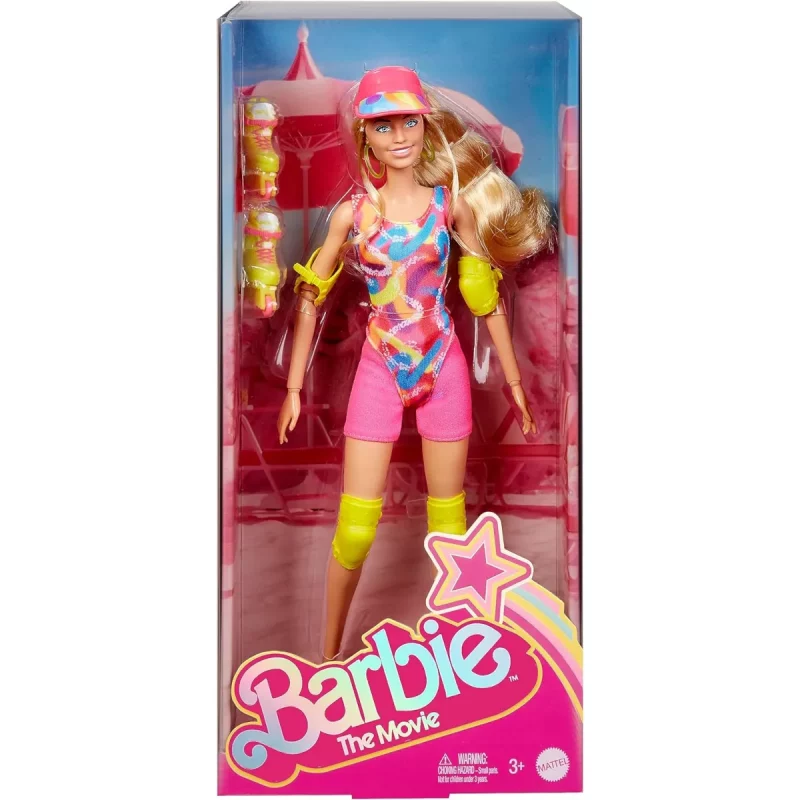 Barbie The Movie Doll Margot Robbie As Barbie Collectible Inline Skating Doll Box