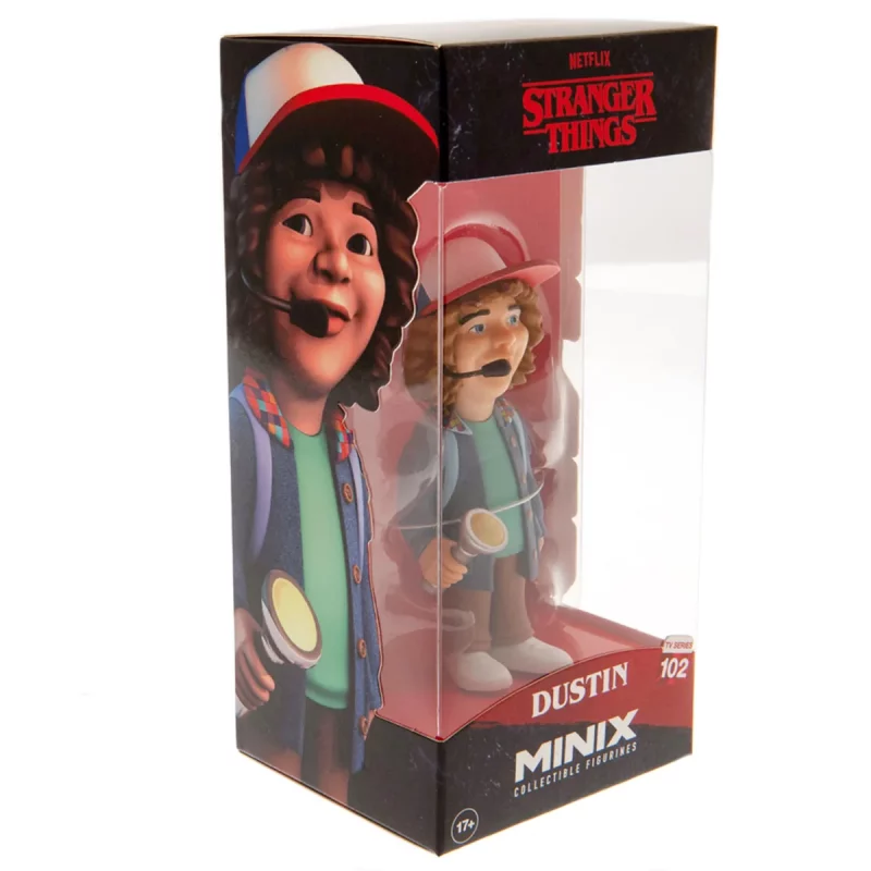 Dustin Henderson Stranger Things 12cm MINIX Collectable Figure Box Left
