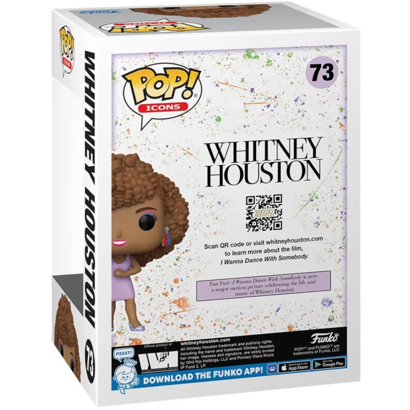 Funko Pop Icons Whitney Houston Collectable Vinyl Figure Box Back
