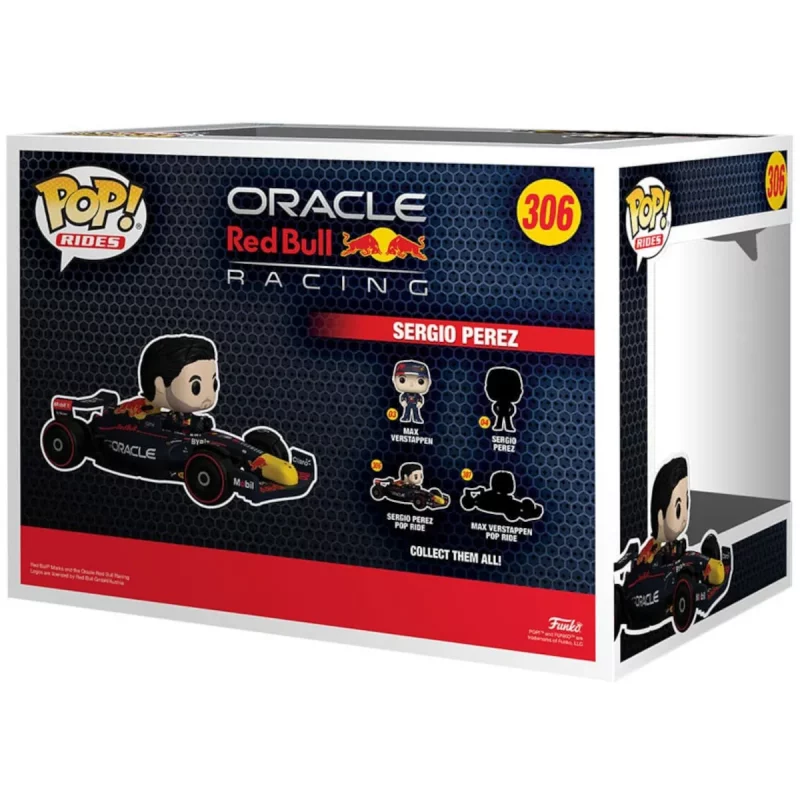 Funko Pop Rides Super Deluxe Oracle Red Bull Racing Sergio Perez Car Collectable Vinyl Figure Box Back