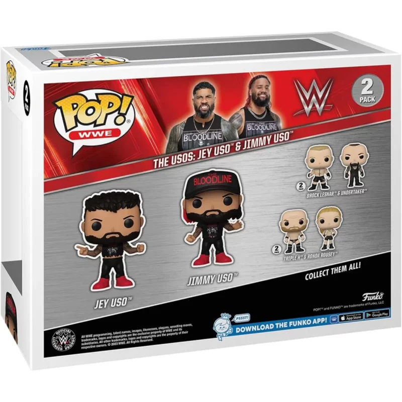 Funko Pop WWE The Usos Jey Uso & Jimmy Uso Collectable Vinyl Figures (2-Pack) Back