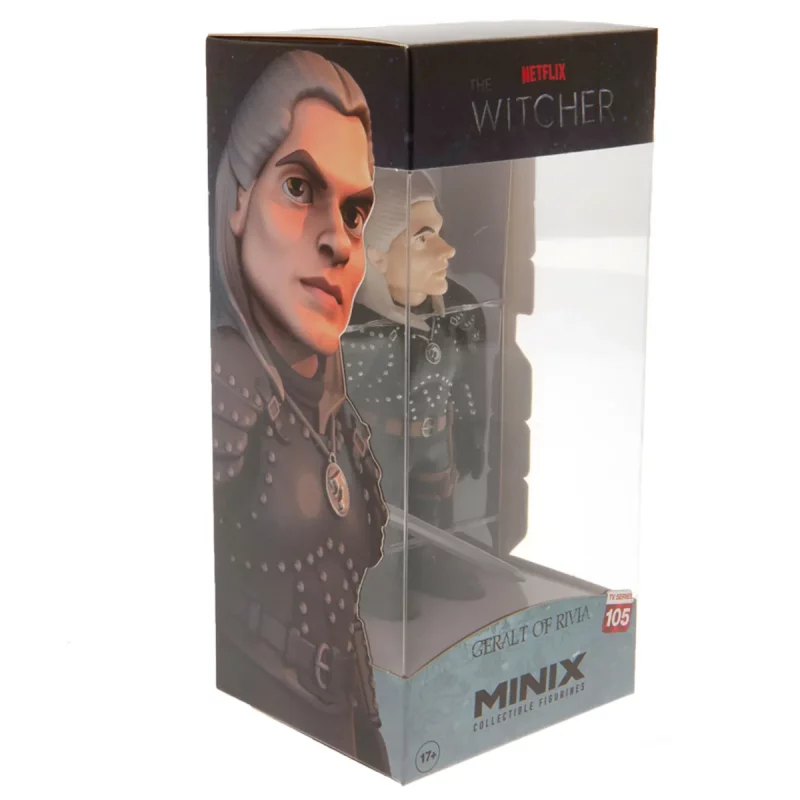 Geralt of Rivia The Witcher 12cm MINIX Collectable Figure Box Left