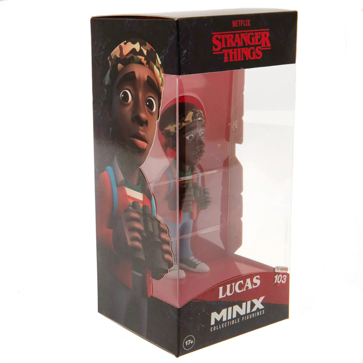 Lucas Sinclair Stranger Things 12cm MINIX Collectable Figure Box Left