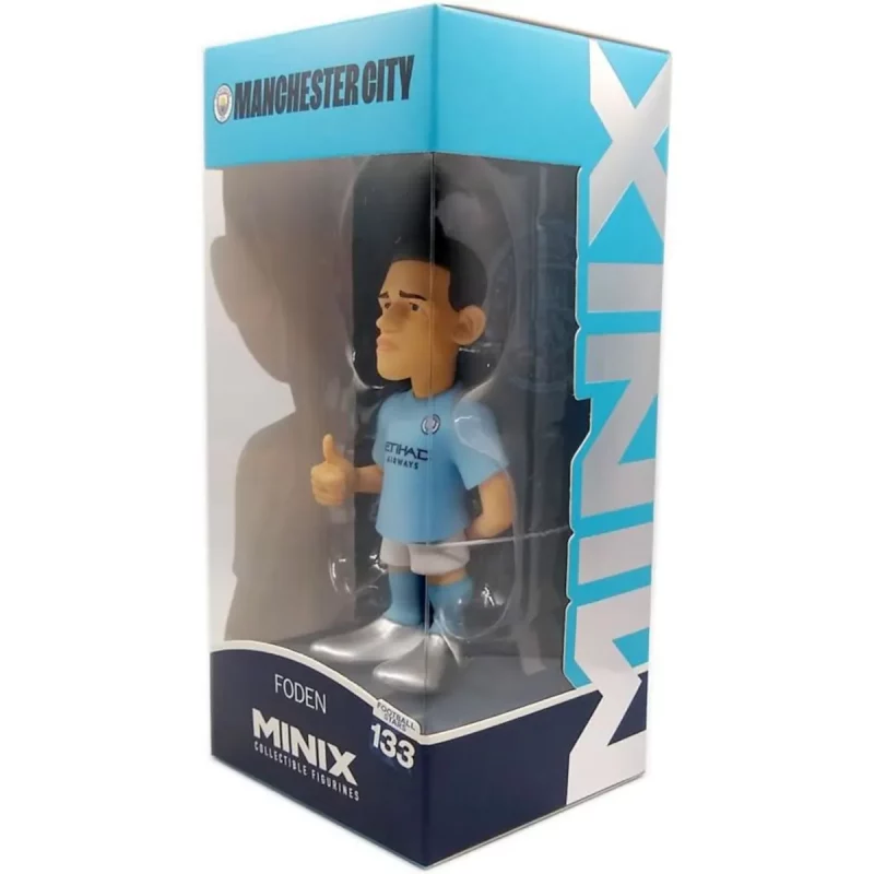 Phil Foden Manchester City FC 12cm MINIX Collectable Figure Box Left