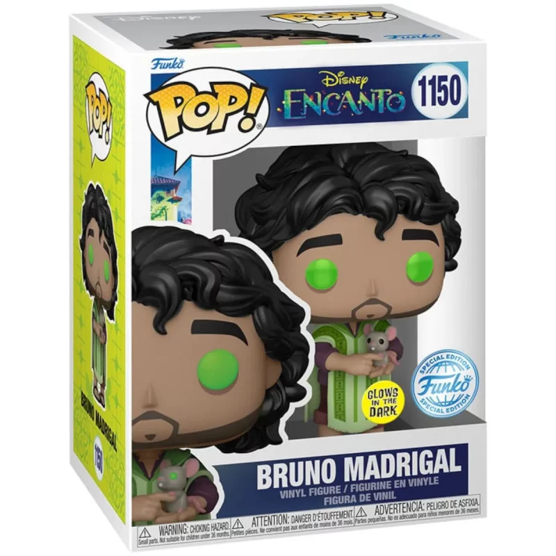 Funko Pop Animation Disney Encanto Bruno (Glowing) Collectable Vinyl Figure Box