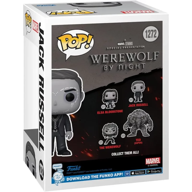 Funko Pop! Marvel Werewolf By Night Jack Russell Collectable Vinyl Figure Box Back