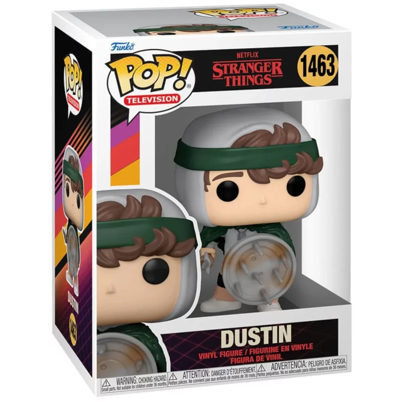 Funko Pop Television Stranger Things (Season 4) Dustin with Shield Collectable Vinyl Figure Box