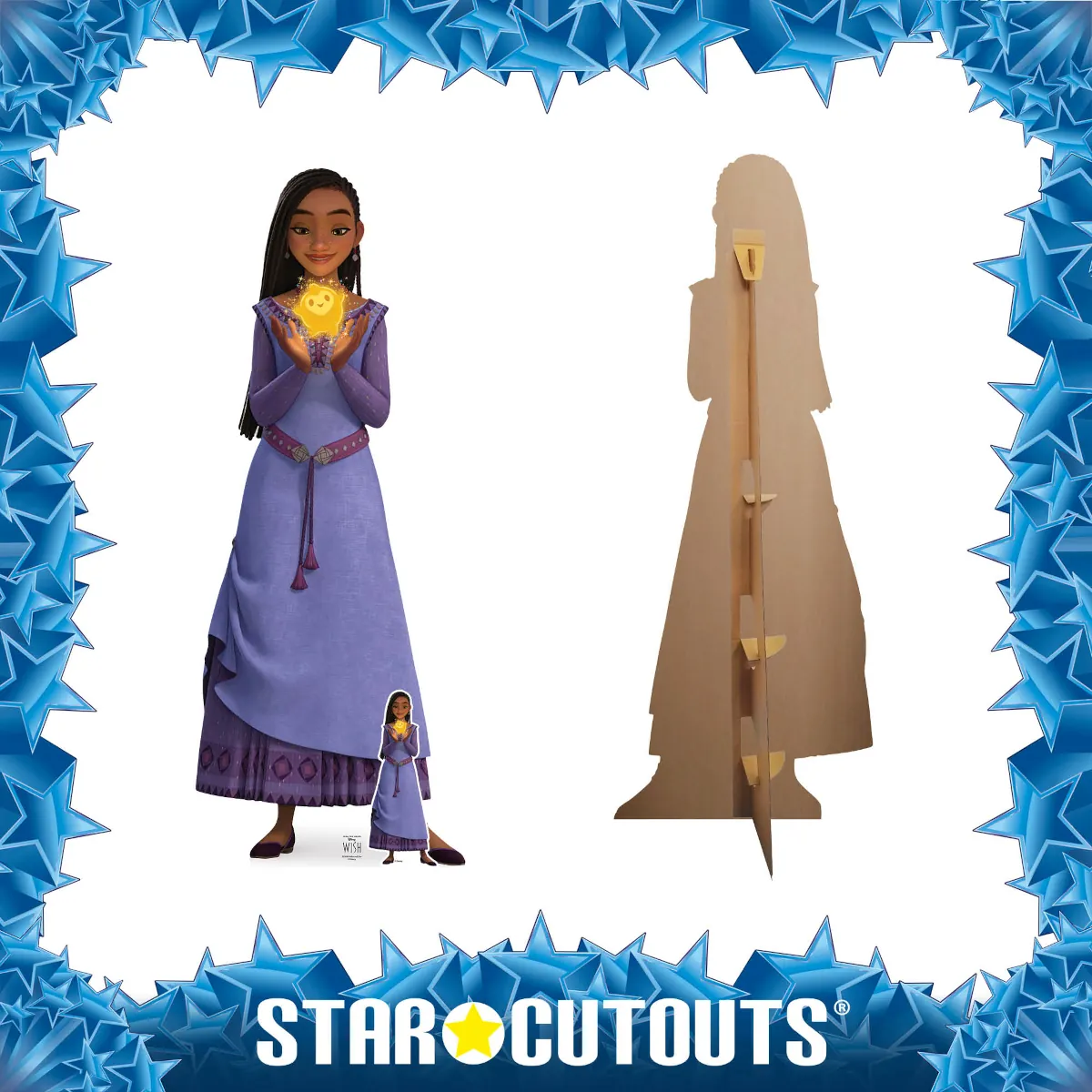 SC4360 Asha with Wishing Star (Disney Wish) Official Lifesize + Mini Cardboard Cutout Standee Frame