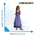 SC4360 Asha with Wishing Star (Disney Wish) Official Lifesize + Mini Cardboard Cutout Standee Size