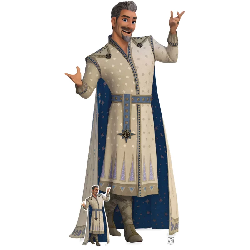 SC4363 King Magnifico (Disney Wish) Official Lifesize + Mini Cardboard Cutout Standee Front