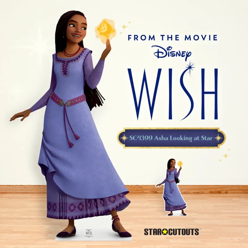 SC4399 Asha Legend of the Wishing Star (Disney Wish) Official Lifesize + Mini Cardboard Cutout Standee Room