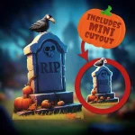 SC4476 Cartoon Tombstone (Halloween) Lifesize + Mini Cardboard Cutout Standee Spotlight