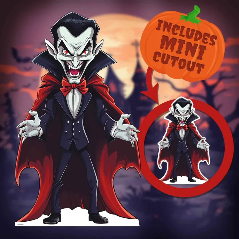 SC4477 Cartoon Vampire (Halloween) Lifesize + Mini Cardboard Cutout Standee Spotlight