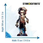 SC4479 Cartoon Pirate Skeleton (Halloween) Lifesize + Mini Cardboard Cutout Standee Size