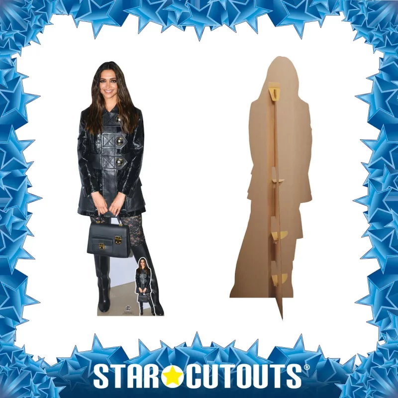 CS1117 Deepika Padukone 'Black Outfit' (Indian Actress) Lifesize + Mini Cardboard Cutout Standee Frame