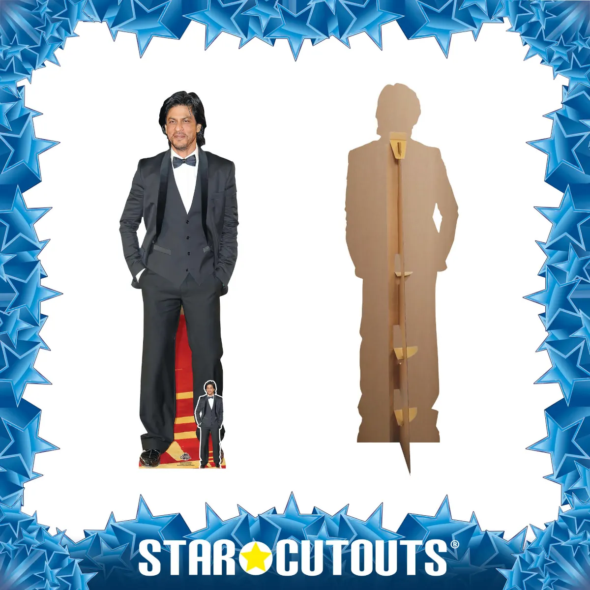 CS1119 Shah Rukh Khan 'Black Tuxedo' (Pakistani Actor) Lifesize + Mini Cardboard Cutout Standee Frame