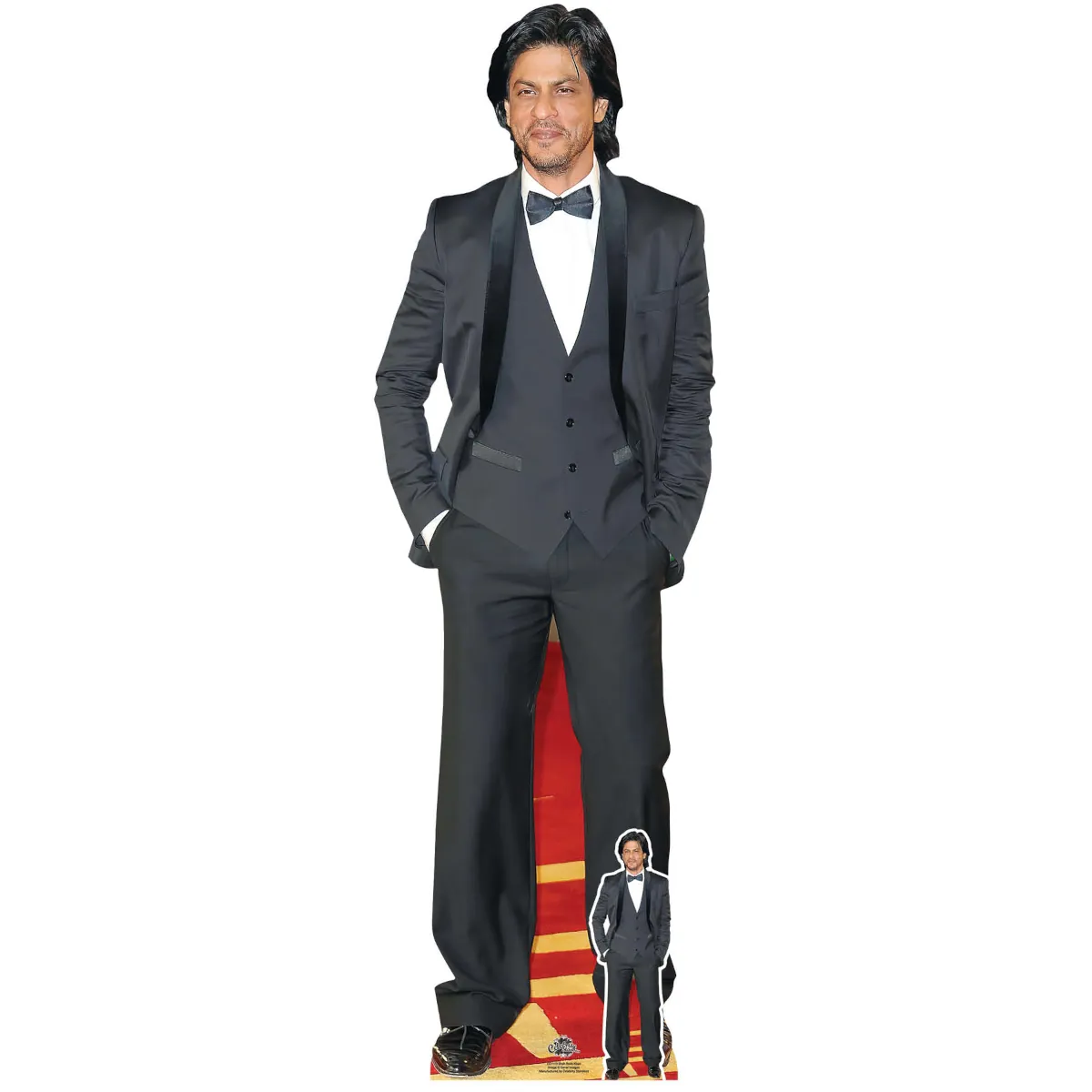CS1119 Shah Rukh Khan 'Black Tuxedo' (Pakistani Actor) Lifesize + Mini Cardboard Cutout Standee Front