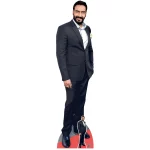 CS1120 Ajay Devgn 'Black Suit' (Indian Actor) Lifesize + Mini Cardboard Cutout Standee Front