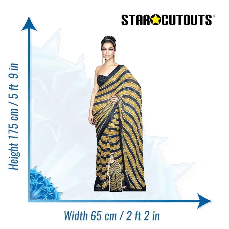 CS1179 Deepika Padukone 'Sari' (Indian Actress) Lifesize + Mini Cardboard Cutout Standee Size