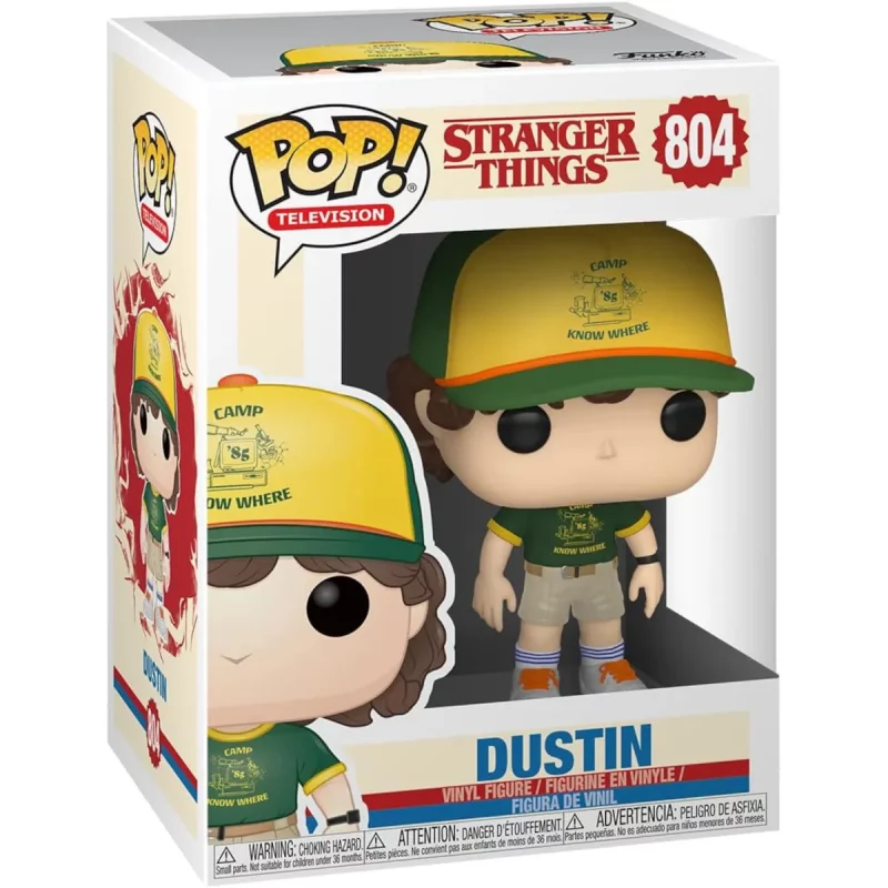 FK38532 Funko Pop! Television Stranger Things Dustin (At Camp) Collectable Vinyl Figure Box Front