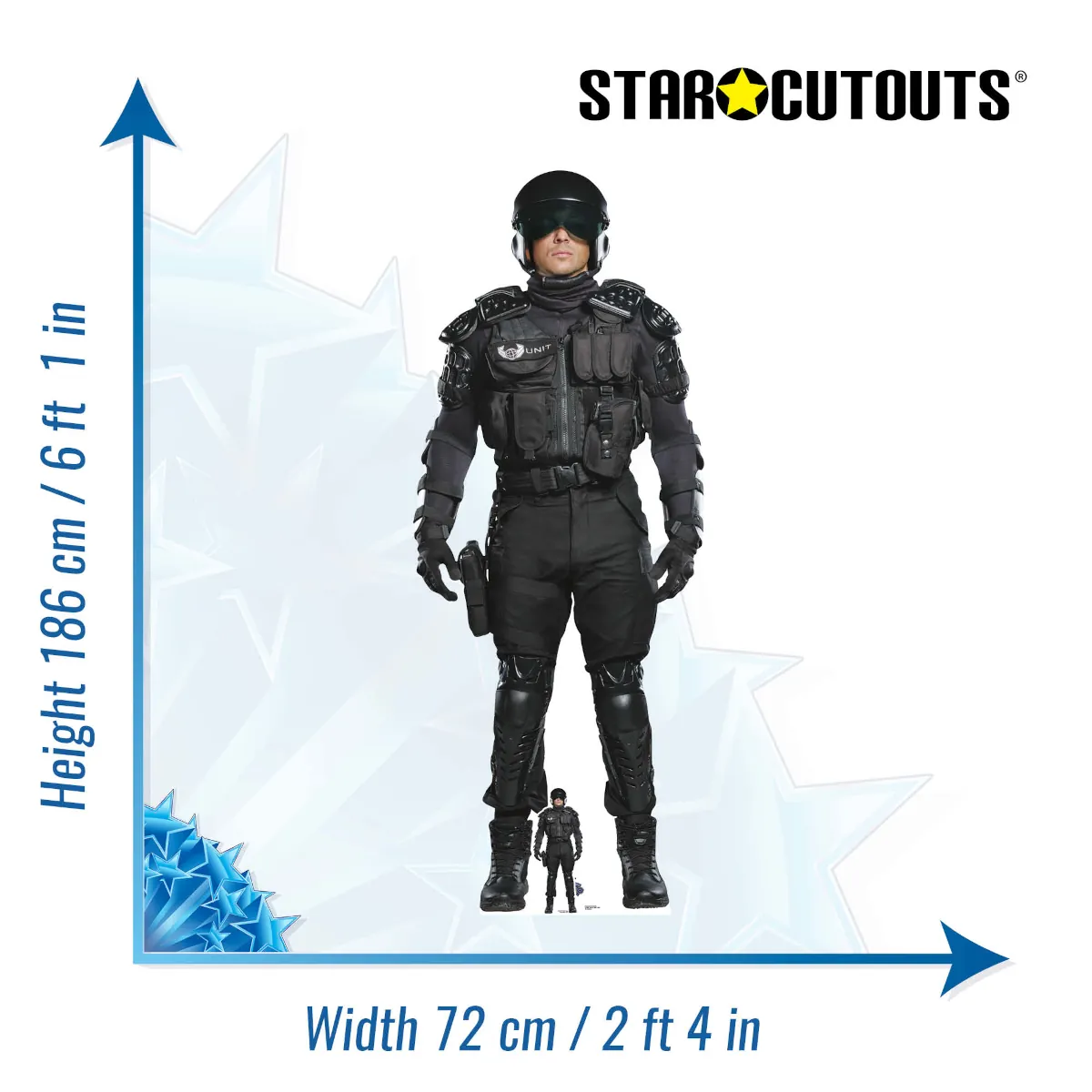 SC4356 UNIT Soldier (Doctor Who) Official Lifesize + Mini Cardboard Cutout Standee Size