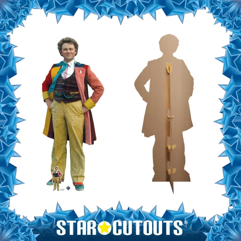 SC4400 The Sixth Doctor 'Colin Baker' (Doctor Who) Official Lifesize + Mini Cardboard Cutout Standee Frame