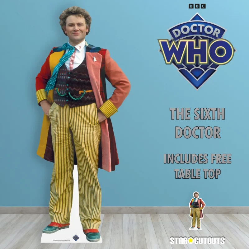 SC4400 The Sixth Doctor 'Colin Baker' (Doctor Who) Official Lifesize + Mini Cardboard Cutout Standee Room