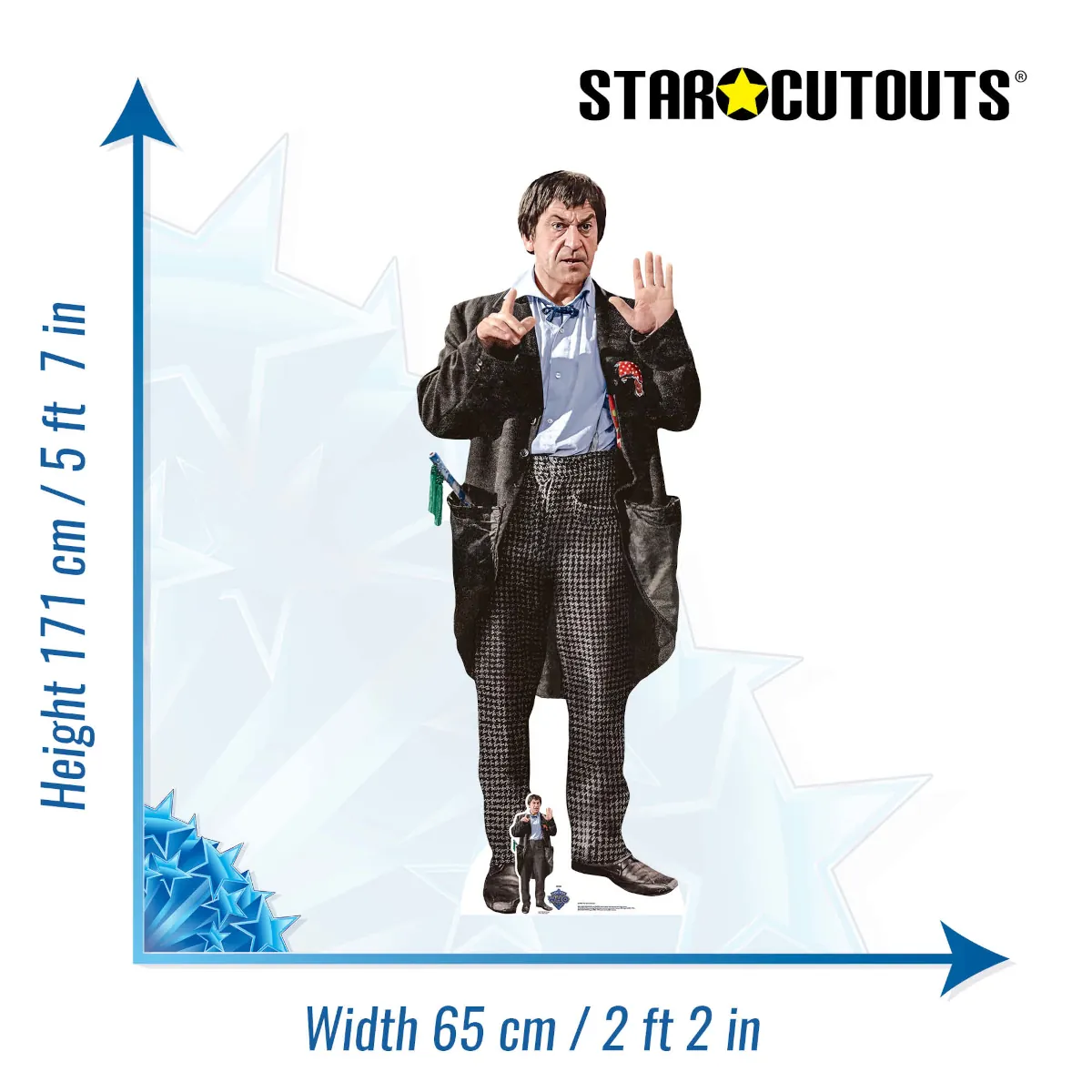 SC4402 The Second Doctor 'Patrick Troughton' (Doctor Who) Official Lifesize + Mini Cardboard Cutout Standee Size