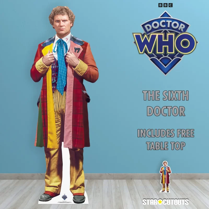 SC4647 The Sixth Doctor 'Colin Baker' (Doctor Who) Official Lifesize + Mini Cardboard Cutout Standee Room