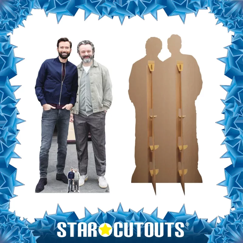 CS1124 Michael Sheen & David Tennant (WelshScottish Actors) Lifesize + Mini Cardboard Cutout Frame
