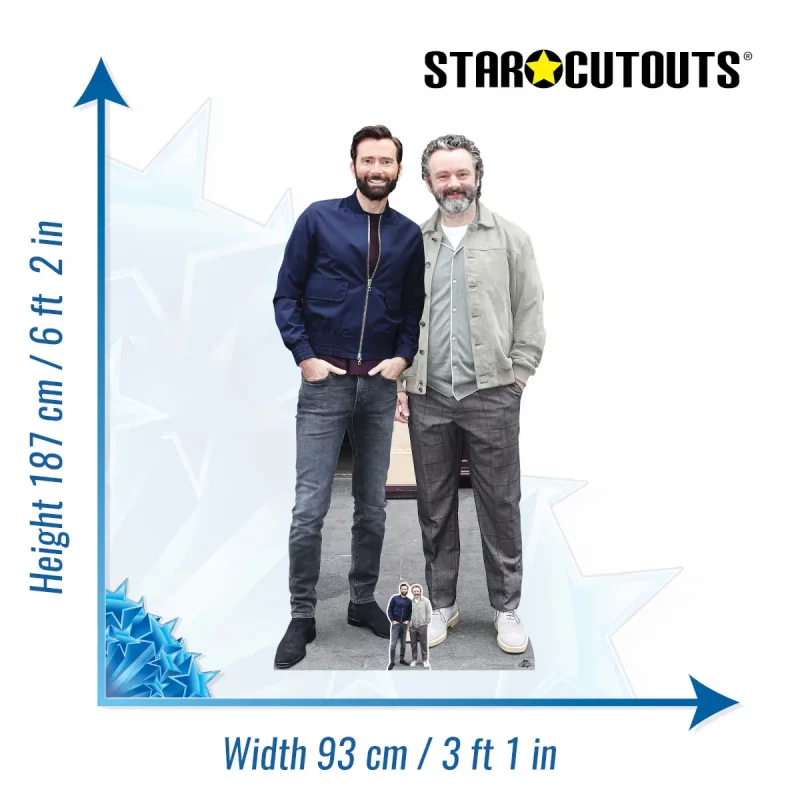 CS1124 Michael Sheen & David Tennant (WelshScottish Actors) Lifesize + Mini Cardboard Cutout Size