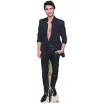 CS1129 Chase Stokes 'Black Suit' (American Actor) Lifesize + Mini Cardboard Cutout Standee Front