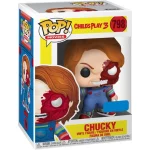 FK43032 Funko Pop! Movies - Child's Play 3 - Chucky 'Half Face' (Exclusive) Collectable Vinyl Figure Box Front