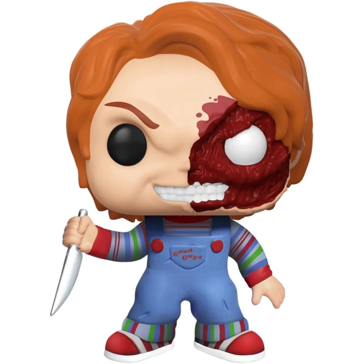 FK43032 Funko Pop! Movies - Child's Play 3 - Chucky 'Half Face' (Exclusive) Collectable Vinyl Figure