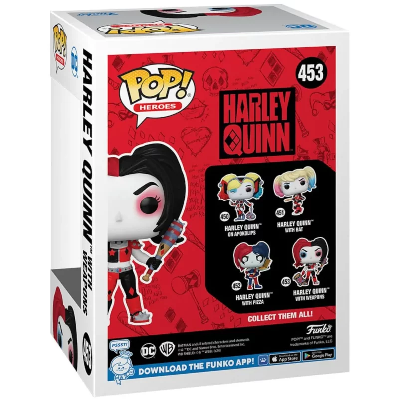 FK65616 Funko Pop! Heroes - DC Comics Harley Quinn - Harley Quinn with Weapons Collectable Vinyl Figure Box Back