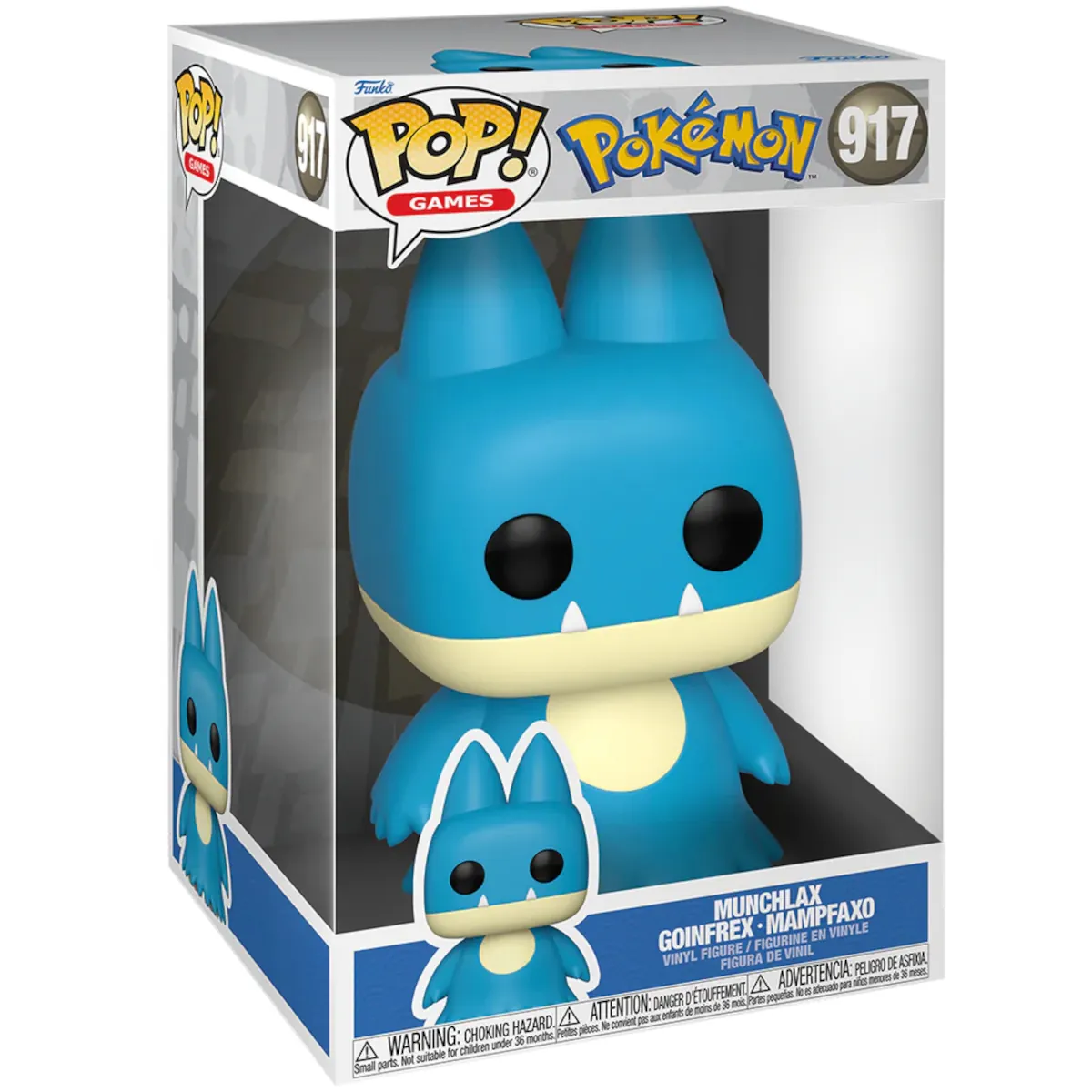 FK69087 Funko Pop! Games - Pokemon - Munchlax Super Sized Collectable Vinyl Figure Box Front