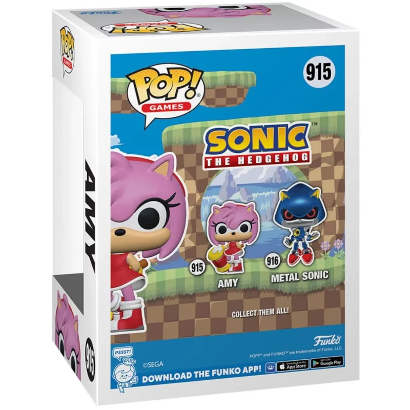 FK70582 Funko Pop! Games - Sonic The Hedgehog - Amy Collectable Vinyl Figure Box Back