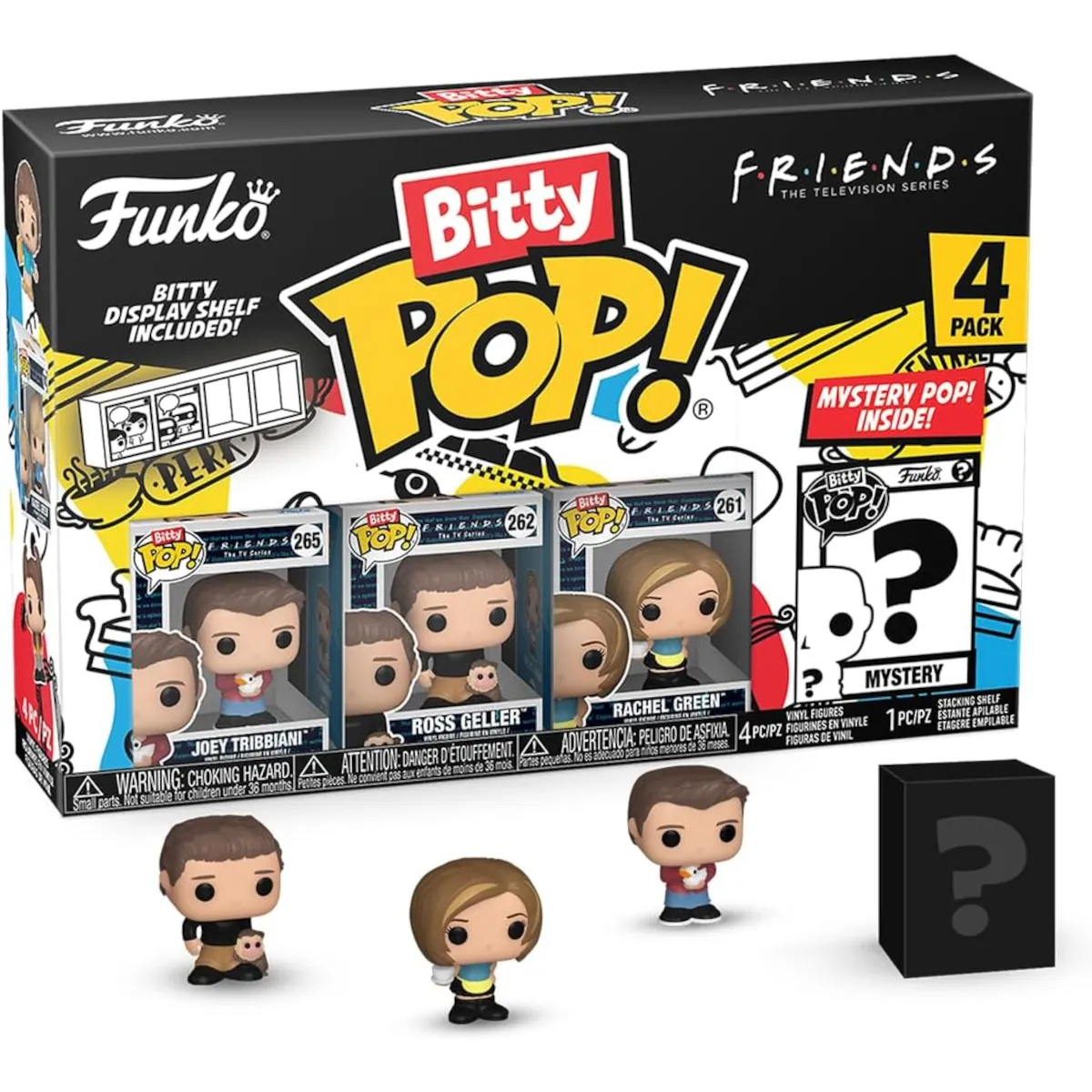 FK73049 Funko Bitty Pop! Television - Friends - Collectable Vinyl Figures (4-Pack)