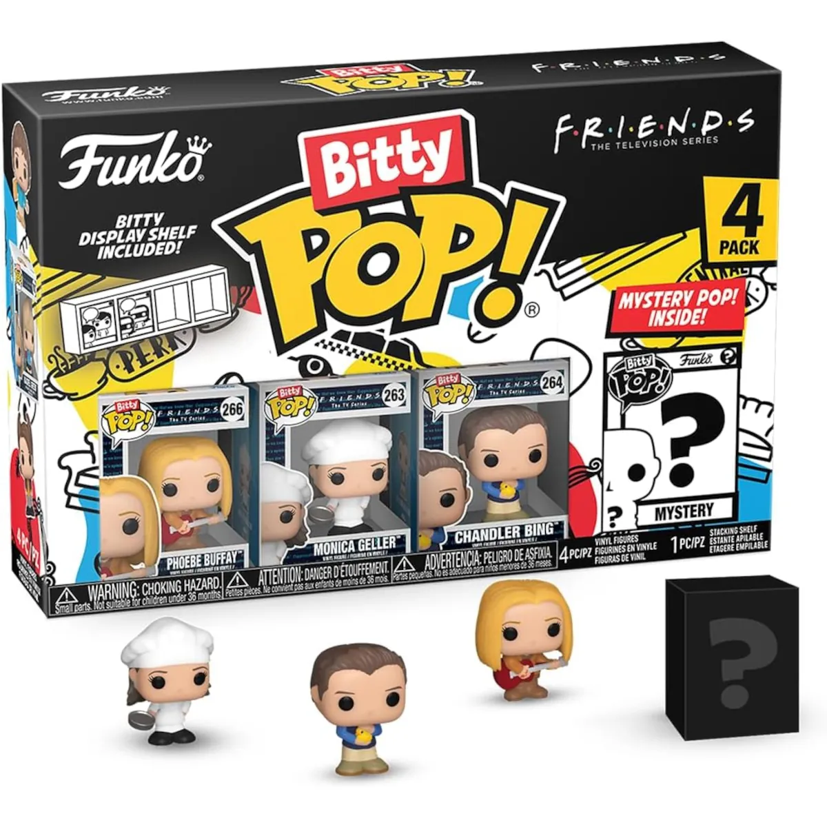 FK73051 Funko Bitty Pop! Television - Friends - Collectable Vinyl Figures (4-Pack)