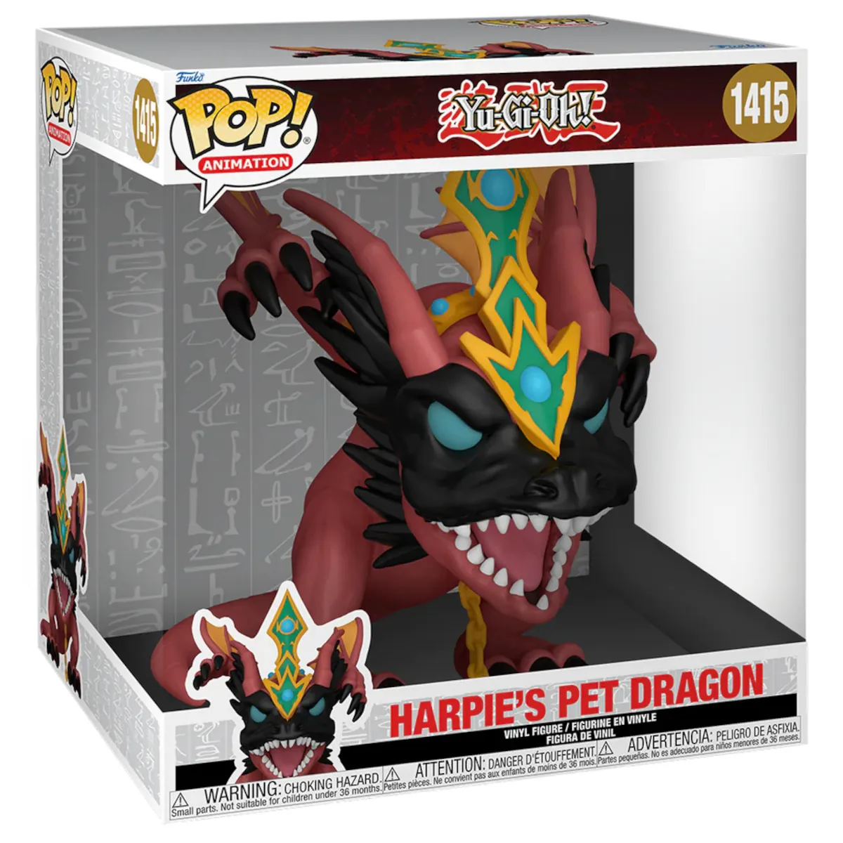 FK73629 Funko Pop! Animation - Yu-Gi-Oh! - Harpie's Pet Dragon Super Sized Collectable Vinyl Figure Box Front