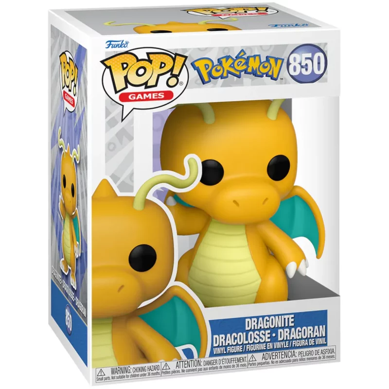 FK74220 Funko Pop! Games - Pokémon - Dragonite Collectable Vinyl Figure Box Front