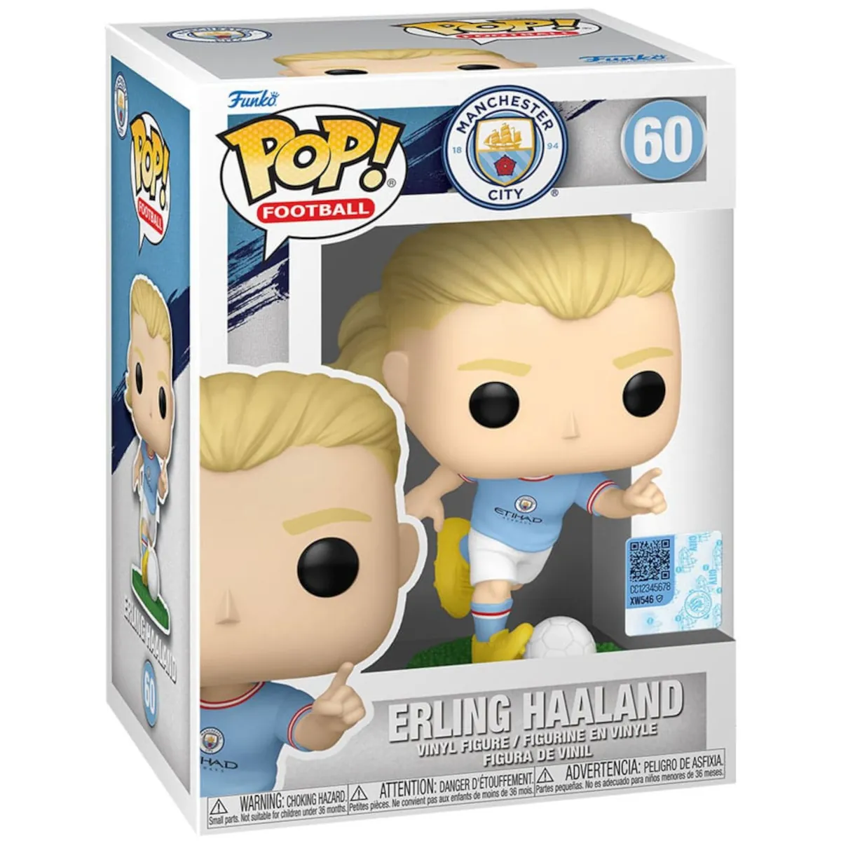 FK75113 Funko Pop! Football - Manchester City FC. - Erling Haaland Collectable Vinyl Figure Box Front