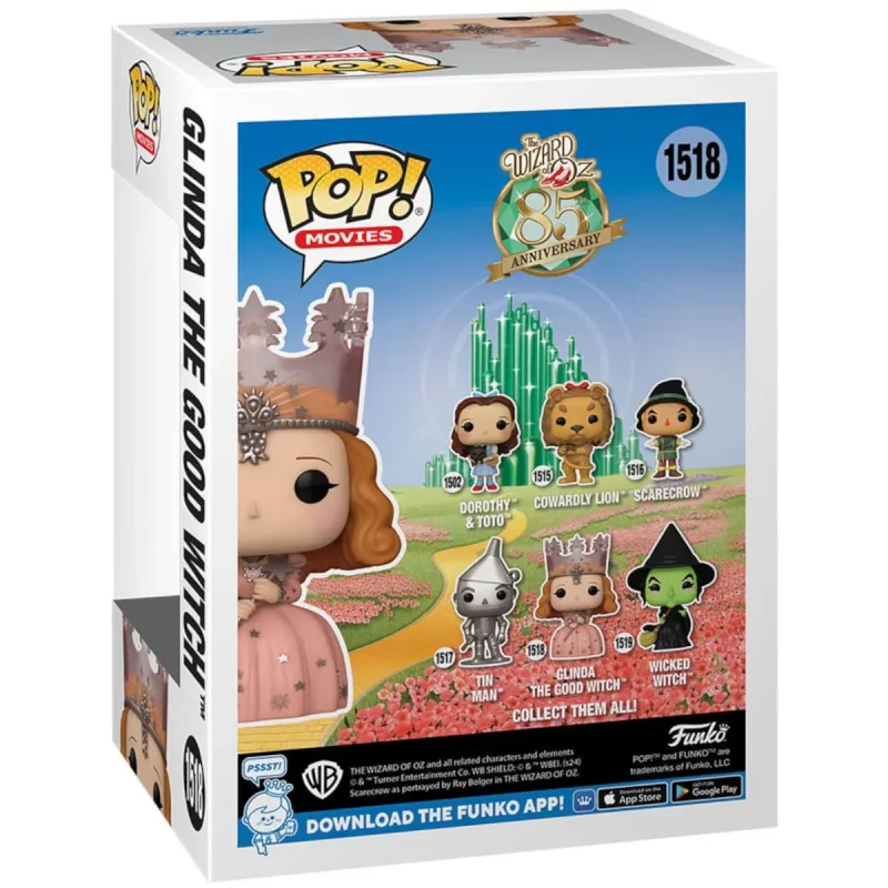 FK75974 Funko Pop! Movies – The Wizard of Oz (85th Anniversary) – Glinda the Good Witch Collectable Vinyl Figure Box Back